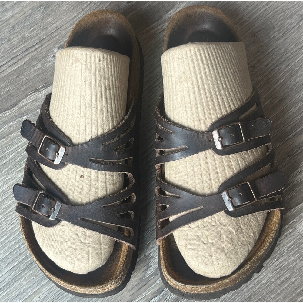 Birkenstock Granada Soft. Footbed Sandals Habana Oiled Leather Women 6-6.5 EU 37